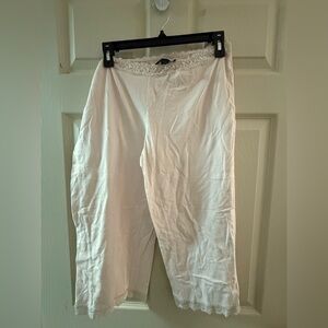 Ralph Lauren Cream Lace Trim Pants
